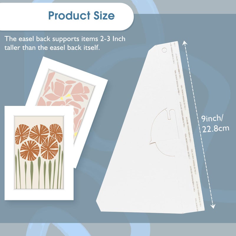 لينيكو Lineco، 50 عبوة من الورق المقوى مقاس 9 بوصة، حامل جناح فردي ذاتي اللصق، لافتات عرض، بطاقات، صور فوتوغرافية، كتيبات، ملصقات، مشاريع حرفية، أبيض - Image 2